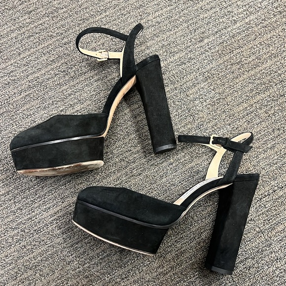 Jimmy Choo black suede platform - Picture 2 of 5